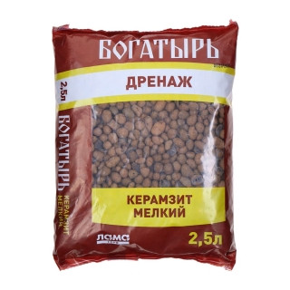 Керамзит мелкий "Богатырь дренаж" 2.5л