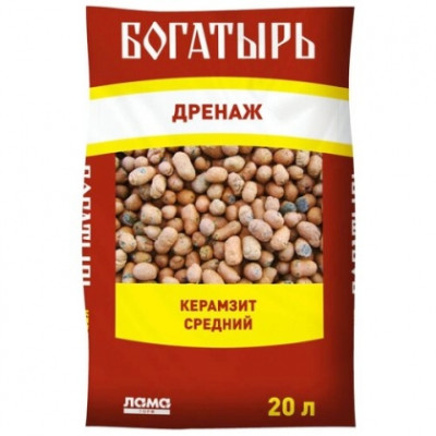 Керамзит средний "Богатырь дренаж" 20л